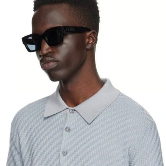 Fendi FE40119I 69E Square Sunglasses - Red/Brown - Picture 2 of 9